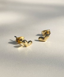 ぷっくり ミニ ハート ピアス