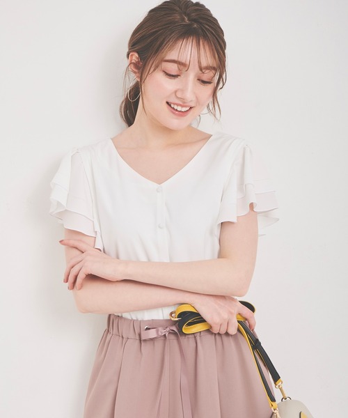 LAISSE PASSE(レッセパッセ)の「イージーワイドパンツ(スラックス・レディース・スモークピンク/グレイッシュブルー・MEDIUM/SMALL)」の18枚目の写真