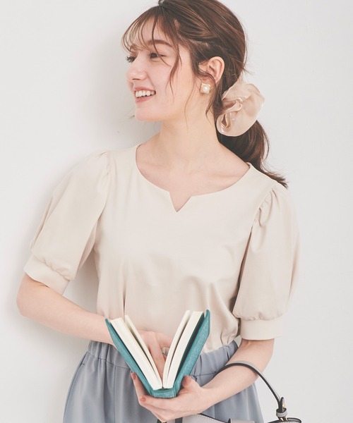 LAISSE PASSE(レッセパッセ)の「イージーワイドパンツ(スラックス・レディース・スモークピンク/グレイッシュブルー・MEDIUM/SMALL)」の7枚目の写真