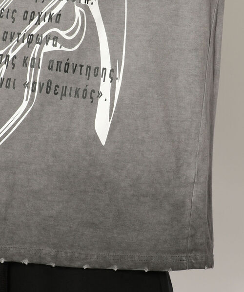 ROYAL FLASH（ロイヤルフラッシュ）の「anThem / アンセム/ダメージ Tシャツ②（Tシャツ/カットソー・メンズ・グレー/ブラック・X-LARGE/LARGE/M）」の10枚目の写真
