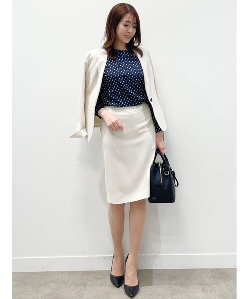 COUP DE CHANCE（クードシャンス）の「◆【洗える/日本製/通勤/セットアップ】ムーントリクシオン テーラードジャケット（スーツジャケット・レディース・ダークネイビー/ナチュラル・38/36/34/40）」の8枚目の写真