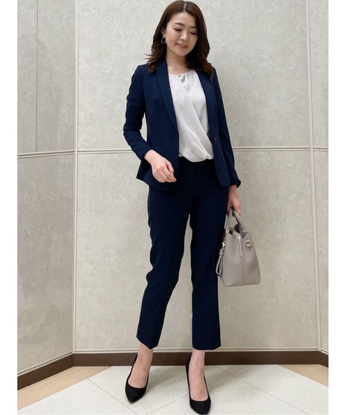 COUP DE CHANCE（クードシャンス）の「◆【洗える/日本製/通勤/セットアップ】ムーントリクシオン テーラードジャケット（スーツジャケット・レディース・ダークネイビー/ナチュラル・38/36/34/40）」の16枚目の写真