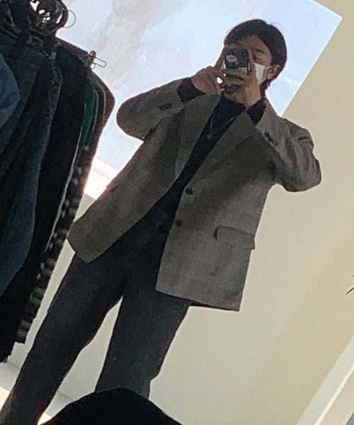 ASCLO（エジュクロ）の「ASCLO Go Check Blazer Jacket（テーラードジャケット・メンズ・ベージュ・FREE）」の10枚目の写真