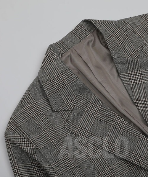 ASCLO（エジュクロ）の「ASCLO Go Check Blazer Jacket（テーラードジャケット・メンズ・ベージュ・FREE）」の13枚目の写真