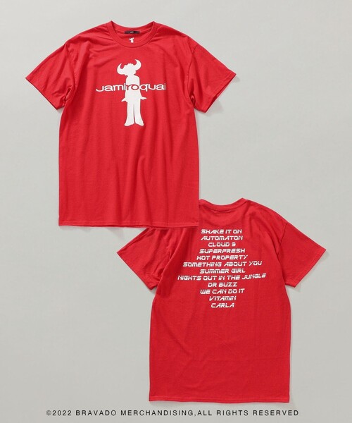 SHIPS(シップス)の「*SHIPS: Jamiroquai コラボ Tシャツ(Tシャツ/カットソー)」|レッド
