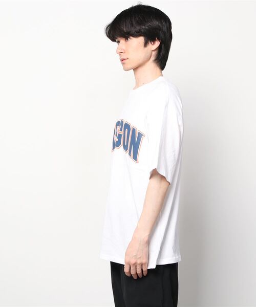 SITRY（シトリー）の「wide silhouette college print T-shirt/ワイドシルエット カレッジプリント ラグラン Tシャツ（Tシャツ/カットソー・メンズ・アッシュグレー/ブラック/オフホワイト/イエロー/グリーン/ホワイト系その他/グレー系その他・M/L）」の18枚目の写真