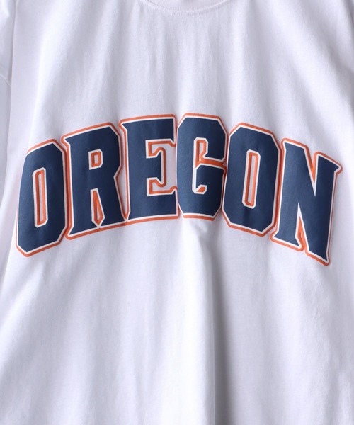 SITRY（シトリー）の「wide silhouette college print T-shirt/ワイドシルエット カレッジプリント ラグラン Tシャツ（Tシャツ/カットソー・メンズ・アッシュグレー/ブラック/オフホワイト/イエロー/グリーン/ホワイト系その他/グレー系その他・M/L）」の9枚目の写真