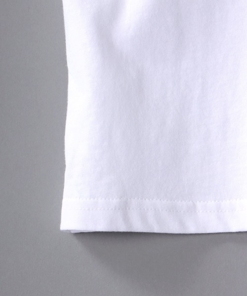 SITRY（シトリー）の「wide silhouette college print T-shirt/ワイドシルエット カレッジプリント ラグラン Tシャツ（Tシャツ/カットソー・メンズ・アッシュグレー/ブラック/オフホワイト/イエロー/グリーン/ホワイト系その他/グレー系その他・M/L）」の10枚目の写真