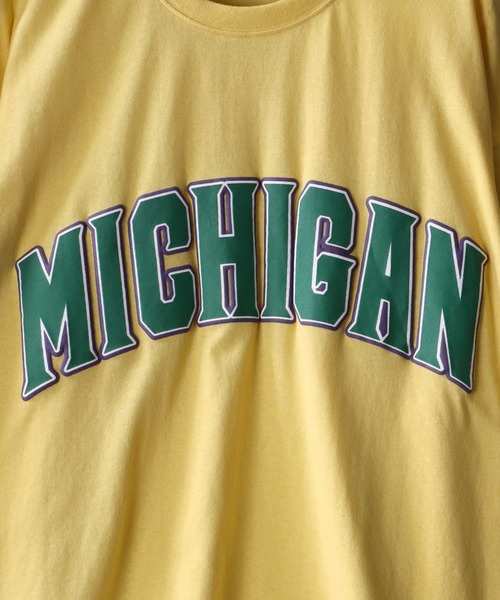 SITRY（シトリー）の「wide silhouette college print T-shirt/ワイドシルエット カレッジプリント ラグラン Tシャツ（Tシャツ/カットソー・メンズ・アッシュグレー/ブラック/オフホワイト/イエロー/グリーン/ホワイト系その他/グレー系その他・M/L）」の14枚目の写真