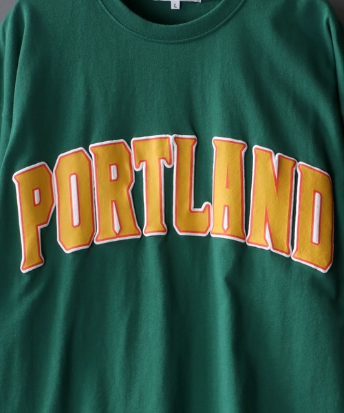 SITRY（シトリー）の「wide silhouette college print T-shirt/ワイドシルエット カレッジプリント ラグラン Tシャツ（Tシャツ/カットソー・メンズ・アッシュグレー/ブラック/オフホワイト/イエロー/グリーン/ホワイト系その他/グレー系その他・M/L）」の15枚目の写真