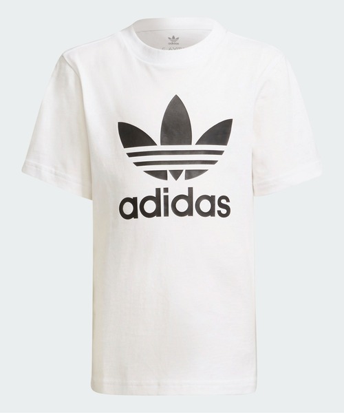 adidas（アディダス）の「アディカラー ショーツ & Tシャツ セットアップ（上下セット） / アディダスオリジナルス（キッズ/子供用）（ジャージ・キッズ・ホワイト×ブラック・100/110/120/130）」の3枚目の写真