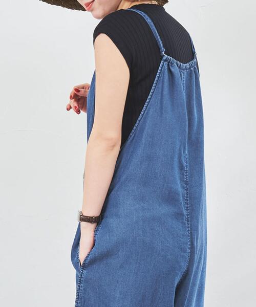 coen（コーエン）の「ライトデニムキャミサロペット（サロペット/オーバーオール・レディース・ブラック/ネイビー・M/L）」の17枚目の写真