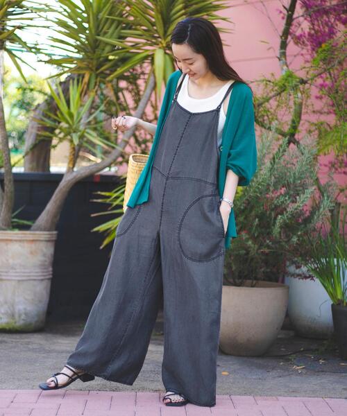 coen（コーエン）の「ライトデニムキャミサロペット（サロペット/オーバーオール・レディース・ブラック/ネイビー・M/L）」の11枚目の写真