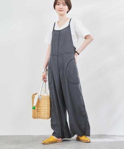 coen（コーエン）の「ライトデニムキャミサロペット（サロペット/オーバーオール・レディース・ブラック/ネイビー・M/L）」の12枚目の写真