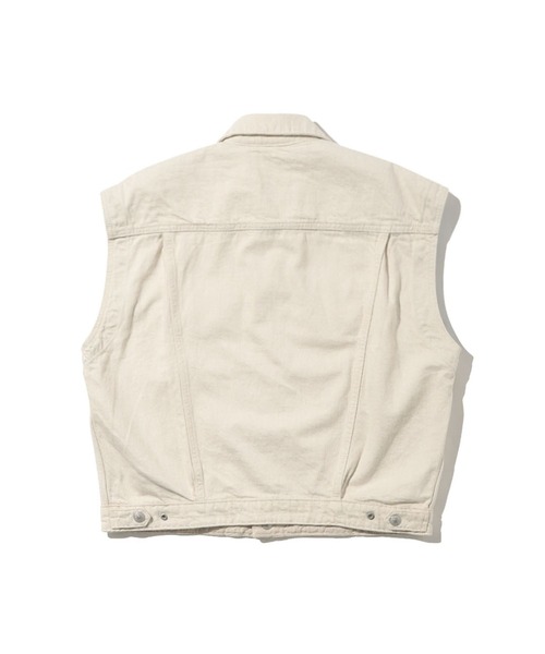 Levi's(リーバイス)の「Levi's/リーバイス WELLTHREAD トラッカージャケットベスト WILD OAK ROSE(ベスト・レディース・ライトインディゴブルー・M/S/XS)」の13枚目の写真