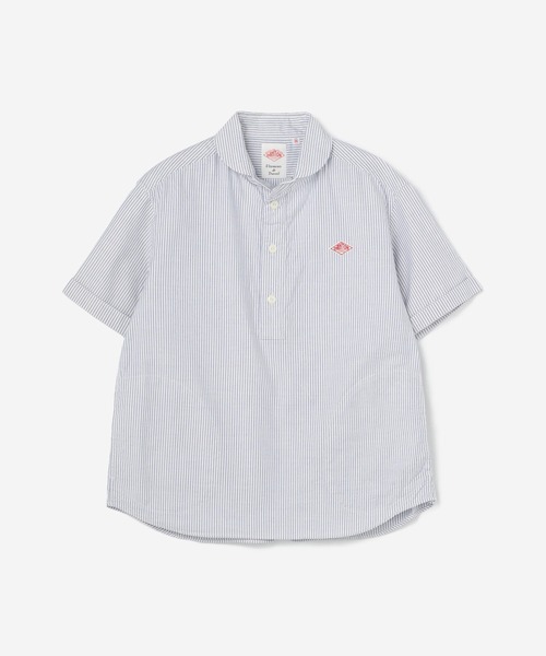 DANTON（ダントン）の「DANTON | オックスフォード 丸襟プルオーバーシャツ WOMEN（シャツ/ブラウス・レディース・ブラック系その他/ブルー系その他/ブルー系その他5・36/34）」の3枚目の写真
