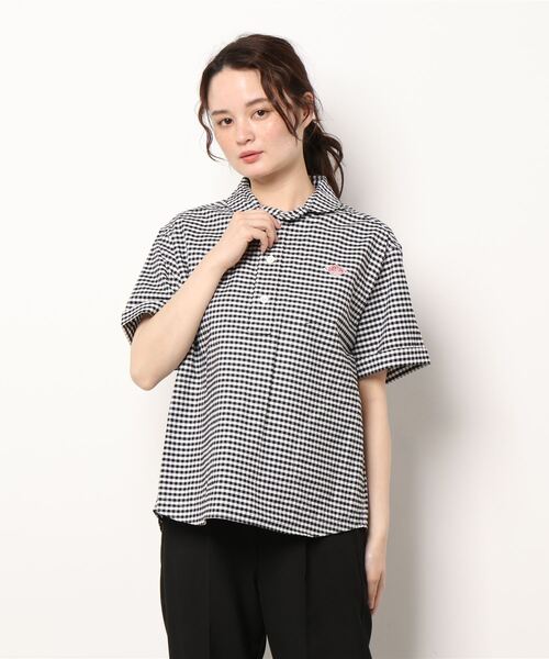 DANTON（ダントン）の「DANTON | オックスフォード 丸襟プルオーバーシャツ WOMEN（シャツ/ブラウス・レディース・ブラック系その他/ブルー系その他/ブルー系その他5・36/34）」の7枚目の写真