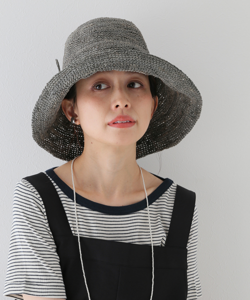 Le Voyage en Panier（ルヴォヤージュアンパニエ）の「【Le voyage en panier/ル ヴォヤージュエンパニエ】 クロシェハット（ハット・レディース・ライトグレー/ベージュ/ブラウン系その他・FREE）」の4枚目の写真