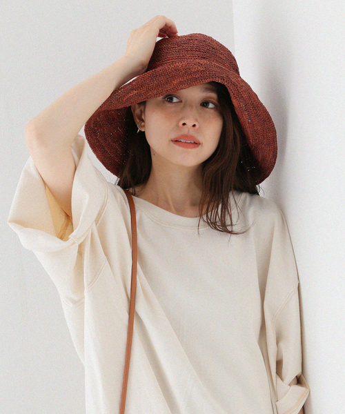 Le Voyage en Panier（ルヴォヤージュアンパニエ）の「【Le voyage en panier/ル ヴォヤージュエンパニエ】 クロシェハット（ハット・レディース・ライトグレー/ベージュ/ブラウン系その他・FREE）」の6枚目の写真