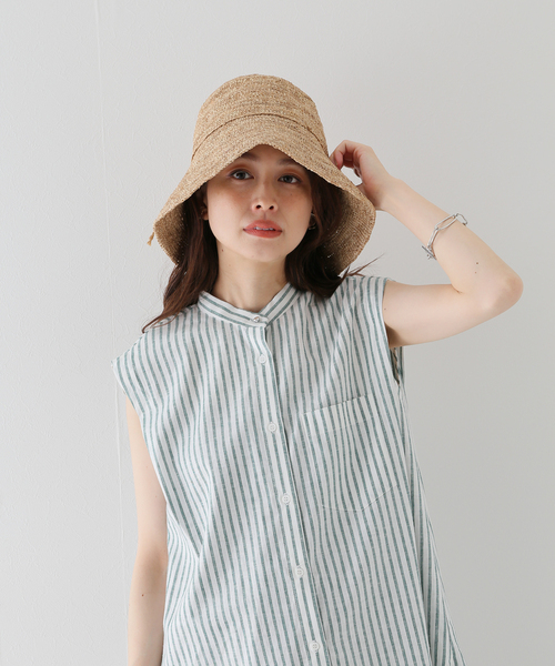 Le Voyage en Panier（ルヴォヤージュアンパニエ）の「【Le voyage en panier/ル ヴォヤージュエンパニエ】 クロシェハット（ハット・レディース・ライトグレー/ベージュ/ブラウン系その他・FREE）」の9枚目の写真