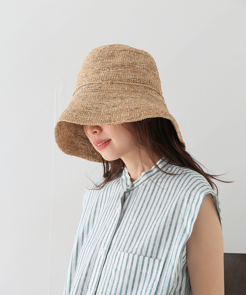 Le Voyage en Panier（ルヴォヤージュアンパニエ）の「【Le voyage en panier/ル ヴォヤージュエンパニエ】 クロシェハット（ハット・レディース・ライトグレー/ベージュ/ブラウン系その他・FREE）」の10枚目の写真