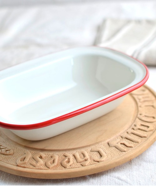 THE OLDE FARMHOUSE（ザ　オールドファームハウス）の「HUNTSMANS / ハンツマン  ホーローパイデッシュ・ブルー&レッド (セット) 28cm　TSI（食器・レディース・その他1・FREE）」の3枚目の写真