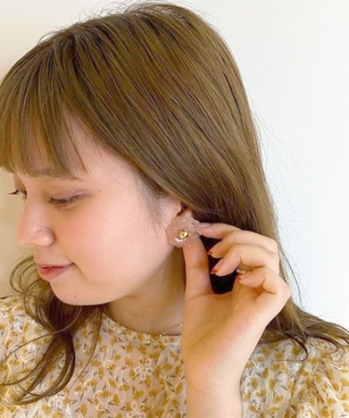 flower（フラワー）の「ピュアブルームピアス（ピアス（片耳用）・レディース・ピンク/アイボリー・FREE）」の8枚目の写真