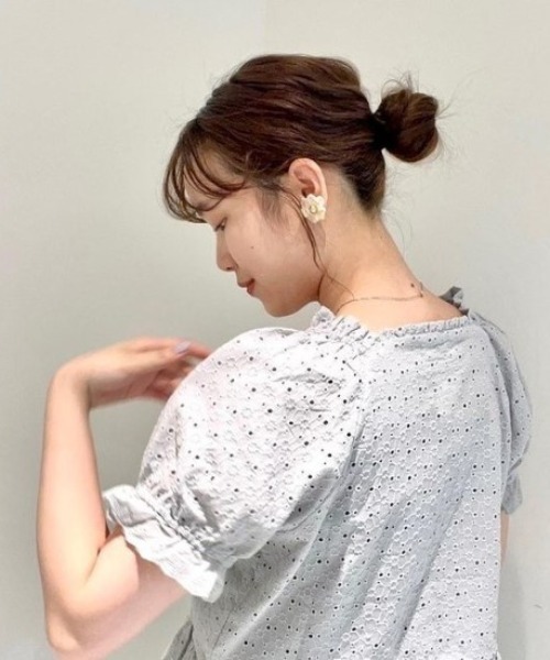 flower（フラワー）の「ピュアブルームピアス（ピアス（片耳用）・レディース・ピンク/アイボリー・FREE）」の10枚目の写真