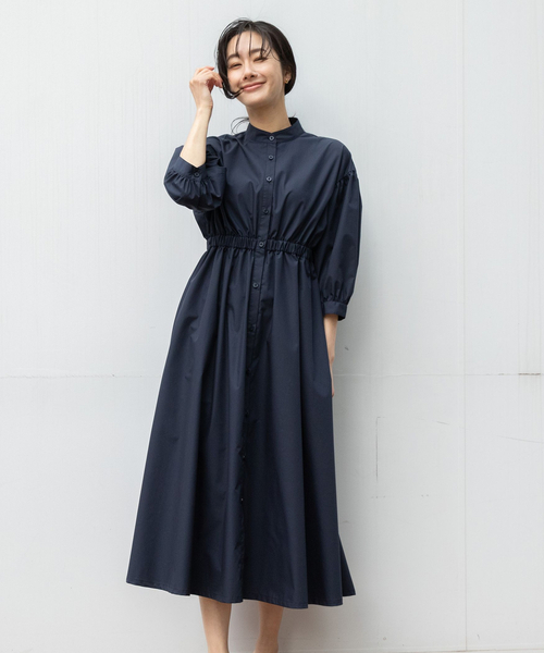 570u*美品 ナラカミーチェ NARACAMICIE バンドカラーワンピース