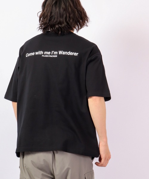 FLASH PACKER(フラッシュパッカー)の「FLASH PACKER コットン・オーバーサイズTシャツ(Tシャツ/カットソー・メンズ・ブラック/ホワイト/カーキ・XL/L/M)」の10枚目の写真