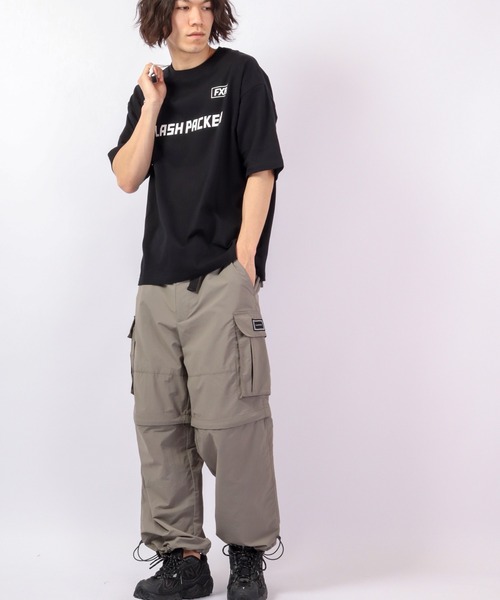 FLASH PACKER(フラッシュパッカー)の「FLASH PACKER コットン・オーバーサイズTシャツ(Tシャツ/カットソー・メンズ・ブラック/ホワイト/カーキ・XL/L/M)」の11枚目の写真
