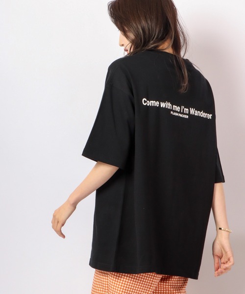 FLASH PACKER(フラッシュパッカー)の「FLASH PACKER コットン・オーバーサイズTシャツ(Tシャツ/カットソー・メンズ・ブラック/ホワイト/カーキ・XL/L/M)」の14枚目の写真