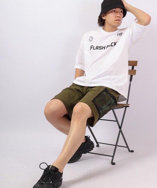 FLASH PACKER(フラッシュパッカー)の「FLASH PACKER コットン・オーバーサイズTシャツ(Tシャツ/カットソー・メンズ・ブラック/ホワイト/カーキ・XL/L/M)」の19枚目の写真