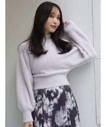 MERCURYDUO | ボトルネックミニシャギーロングスリーブニット(ニット/セーター)