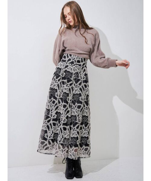 MERCURYDUO（マーキュリーデュオ）の「ボトルネックミニシャギーロングスリーブニット（ニット/セーター・レディース・アイボリー/ラベンダー/ダークブラウン/ブラウン/パープル・FREE）」の8枚目の写真