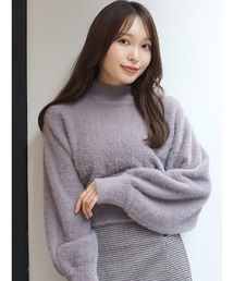 MERCURYDUO | ボトルネックミニシャギーロングスリーブニット(ニット/セーター)