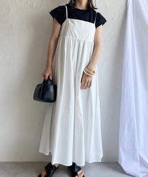 She's Closet（シーズクローゼット）の「Aラインフレアボリュームギャザーロングキャミワンピース（ワンピース）」