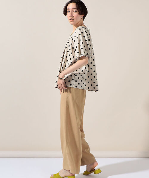 NOLLEY’S(ノーリーズ)の「【別注】リネンレーヨンボリューム袖ブラウス(シャツ/ブラウス・レディース・ブラック系その他/ベージュ系その他・FREE)」の15枚目の写真