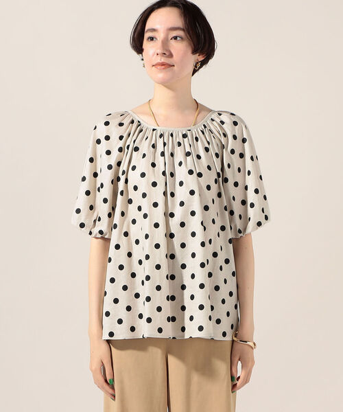 NOLLEY’S(ノーリーズ)の「【別注】リネンレーヨンボリューム袖ブラウス(シャツ/ブラウス・レディース・ブラック系その他/ベージュ系その他・FREE)」の12枚目の写真