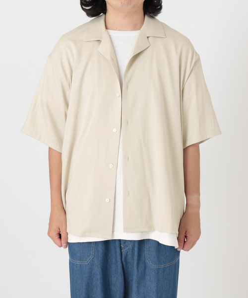 オーバーサイズ サテンオープンカラーシャツ（シャツ/ブラウス