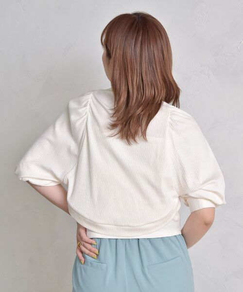 ems excite(エムズエキサイト)の「ボレロキャミSET(Tシャツ/カットソー・レディース・アイボリー/ブラック系その他3/ラベンダー・FREE)」の10枚目の写真