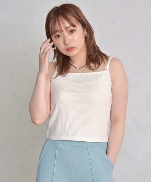 ems excite(エムズエキサイト)の「ボレロキャミSET(Tシャツ/カットソー・レディース・アイボリー/ブラック系その他3/ラベンダー・FREE)」の11枚目の写真