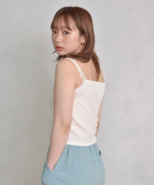 ems excite(エムズエキサイト)の「ボレロキャミSET(Tシャツ/カットソー・レディース・アイボリー/ブラック系その他3/ラベンダー・FREE)」の12枚目の写真