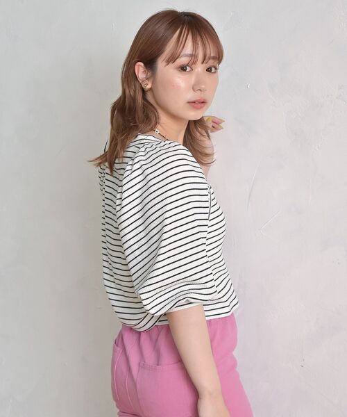 ems excite(エムズエキサイト)の「ボレロキャミSET(Tシャツ/カットソー・レディース・アイボリー/ブラック系その他3/ラベンダー・FREE)」の19枚目の写真