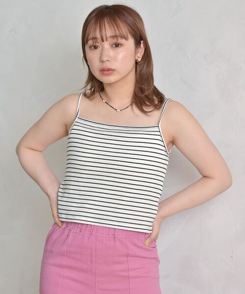ems excite(エムズエキサイト)の「ボレロキャミSET(Tシャツ/カットソー・レディース・アイボリー/ブラック系その他3/ラベンダー・FREE)」の21枚目の写真