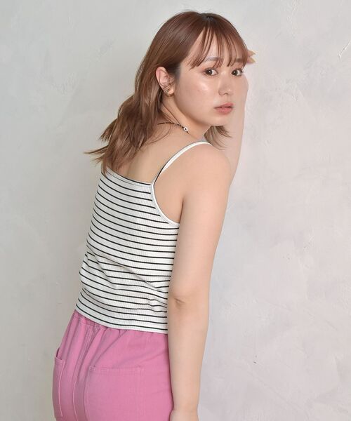 ems excite(エムズエキサイト)の「ボレロキャミSET(Tシャツ/カットソー・レディース・アイボリー/ブラック系その他3/ラベンダー・FREE)」の22枚目の写真