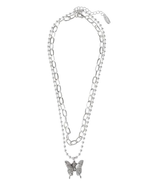 jouetie(ジュエティ)の「バタフライダブルチェーンネックレス(ネックレス・レディース・シルバー/ゴールド・FREE)」の13枚目の写真