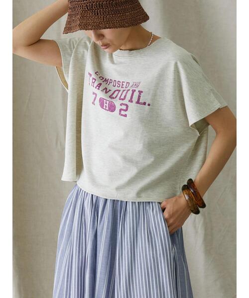 AMERICAN HOLIC（アメリカンホリック）の「フレンチスリーブ裏毛ロゴプルオーバー1（Tシャツ/カットソー・レディース・ホワイト系その他・M/L）」の19枚目の写真