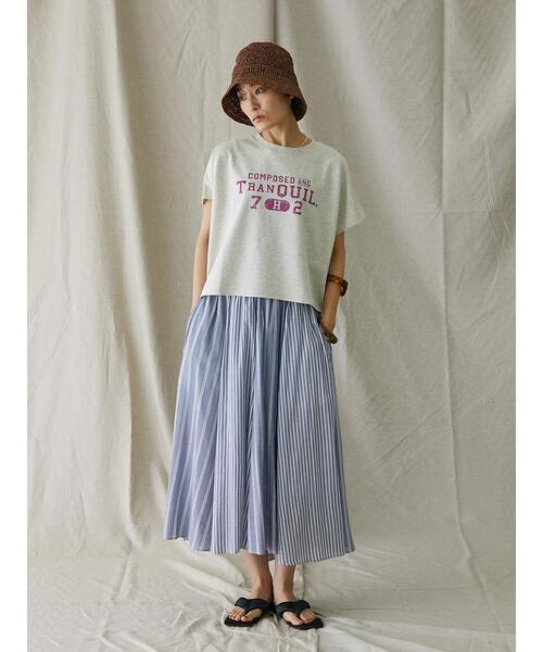 AMERICAN HOLIC（アメリカンホリック）の「フレンチスリーブ裏毛ロゴプルオーバー1（Tシャツ/カットソー・レディース・ホワイト系その他・M/L）」の13枚目の写真