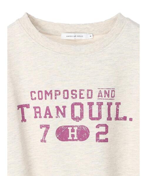 AMERICAN HOLIC（アメリカンホリック）の「フレンチスリーブ裏毛ロゴプルオーバー1（Tシャツ/カットソー・レディース・ホワイト系その他・M/L）」の7枚目の写真